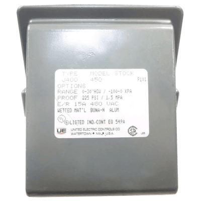 United Electric Pressure Switch, 400 Series Type J400 Models 448 to 454